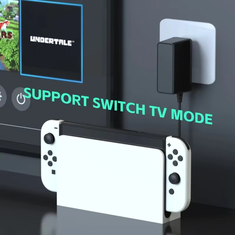 USB-C Netzteil AC Adapter Ladegerät für Nintendo Switch, OLED und Lite in Schwarz - Bild 3