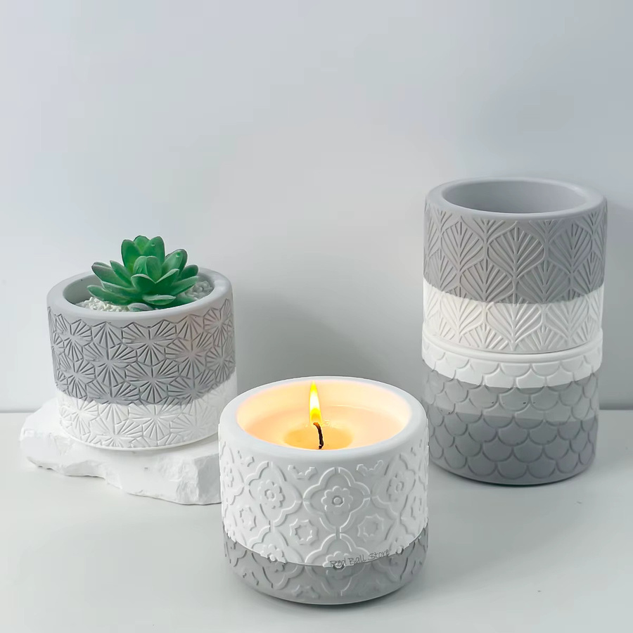 UDOCOOL Silikonform für DIY Gips Kerzen Tassen und Blumentöpfe aus Kunststoff - Bild 2