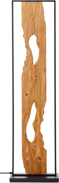 Brilliant LED-Standleuchte Chaumont Schwarz und Holz, Höhe: 120 cm - Bild 1