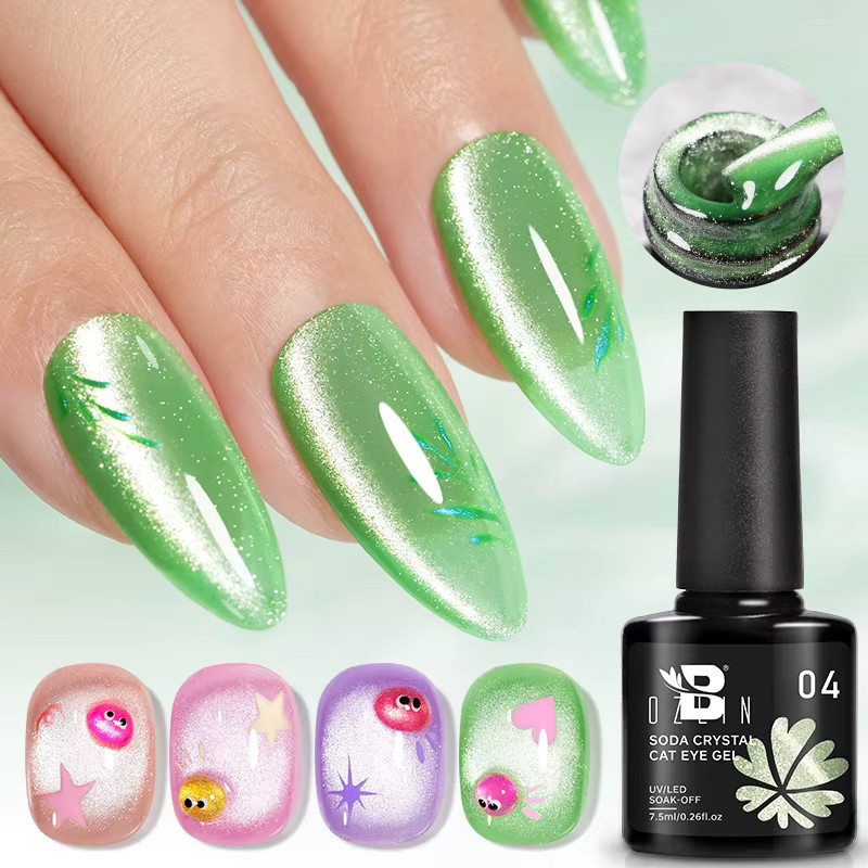 AWStorG Ocean Cat 04 Magnetic Nail Gel Polish, 7,5 ml, Schimmernd - Bild 2