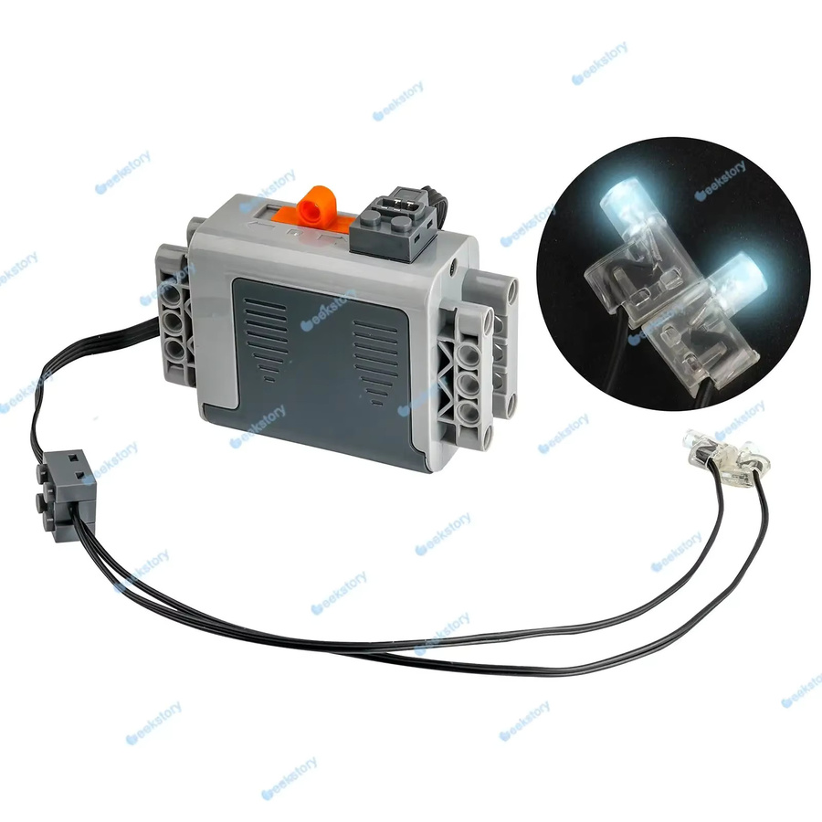 Wishiot Power Functions M Motor Technology Bausteinsatz mit Zahnrädern und Wellenanschluss, Grau - Bild 3