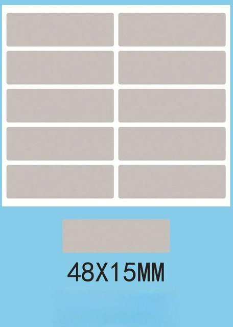 Binchi Outdoor Product Rubbelaufkleber Etiketten Silber, 100 Stück, B/H: 4,83 x 1,52 cm - Bild 1