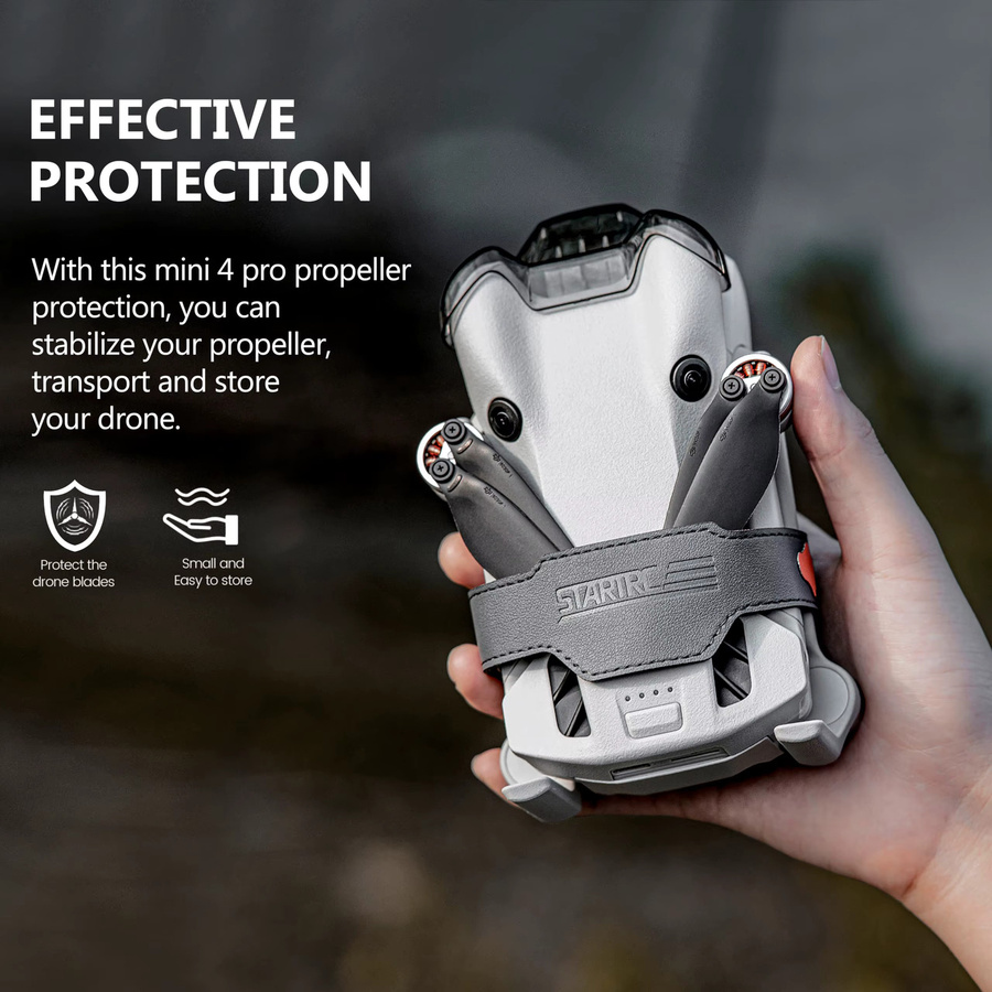 DJI Propellerhalter und Propellerschutzgurt für DJI Mini 4 Pro und RC 2 in Grau - Bild 4