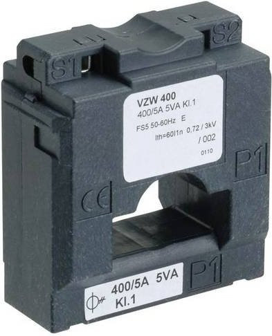 Hager Aufsteckstromwandler LVZW400 mit Primärstrom 400A, Sekundärstrom 5A und Leiterdurchführung Ø: 21 mm - Bild 1