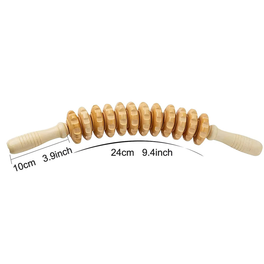 JWWMMJ Massage Roller Holz, Unisex - Bild 3