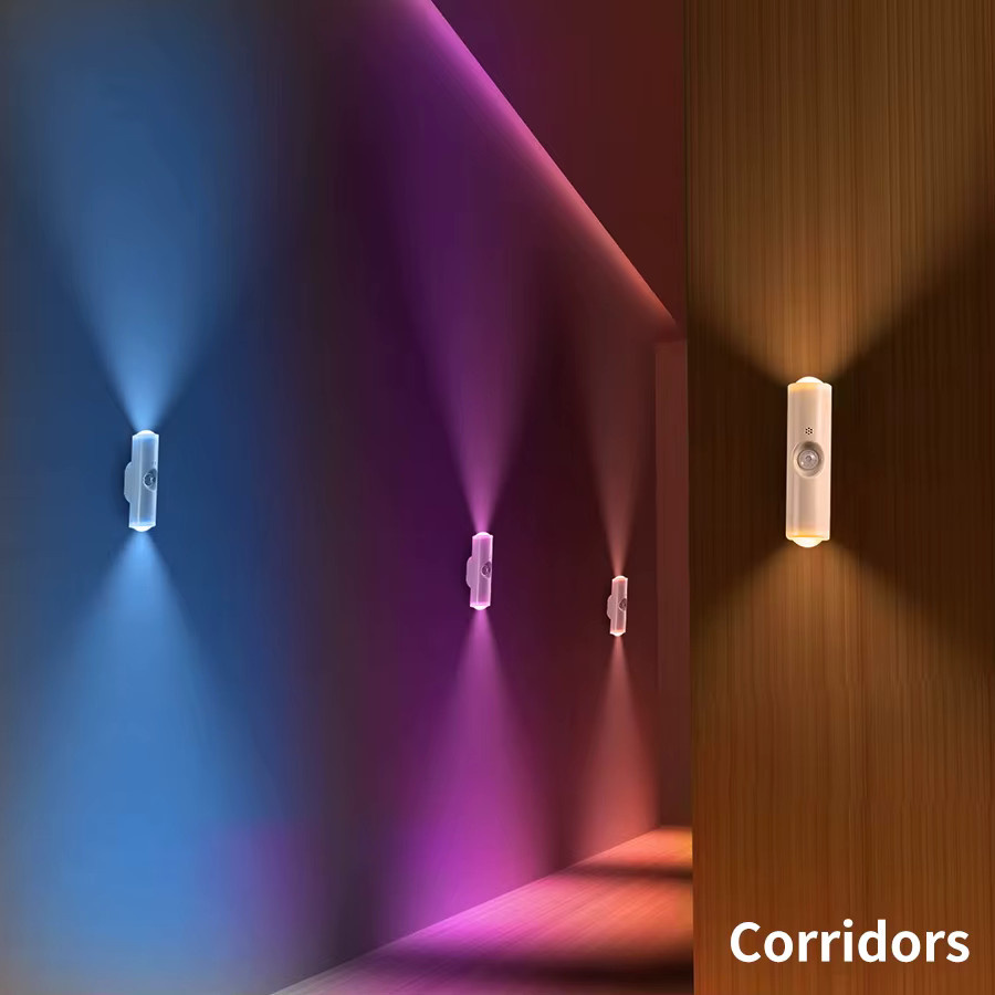 GGBEE Magnetischer LED Bewegungsmelder, dimmbare wiederaufladbare Innenleuchte in Weiß für Treppen und Flur - Bild 2