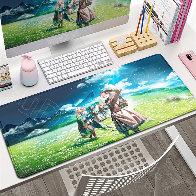 BuDuCoost Mushoku Tensei Jobless Reincarnation Anime Gaming-Mauspad XXL, rutschfeste Schreibtischmatte, Multicolour - Bild 1