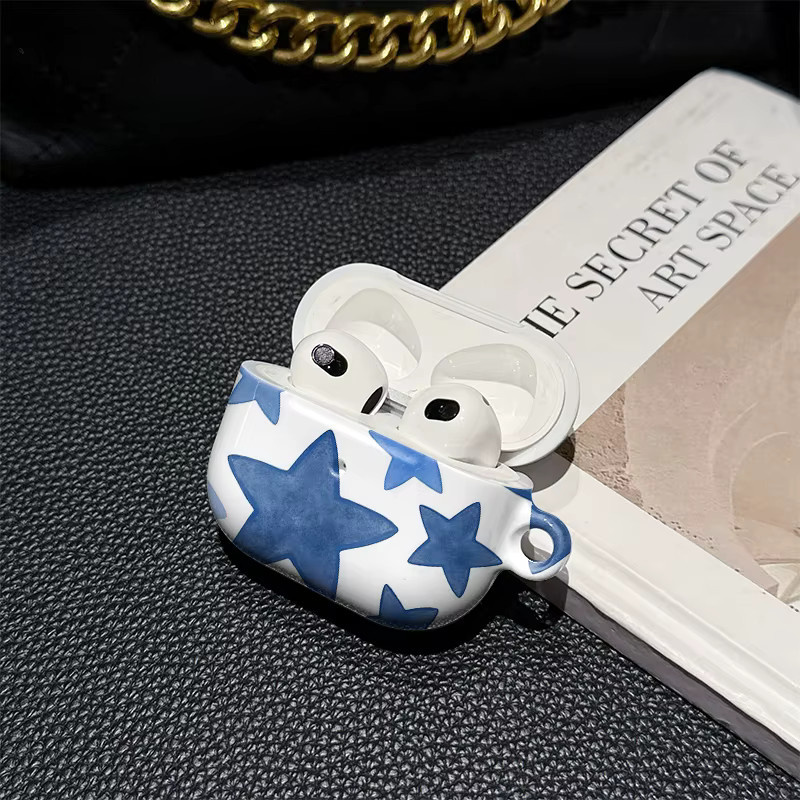 Glänzende Schutzhülle im Sternenhimmel-Design für Apple AirPods Pro, Farbe: Blau - Bild 4