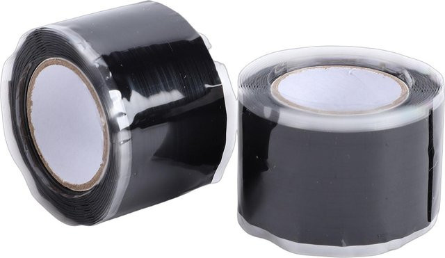 2 Rollen Igeteck Silikon Griffband, selbstverschweißend für Klimmzugstangen, Paddel und Hanteln, Schwarz und Grau, Länge pro Rolle: 1,5 m - Bild 1