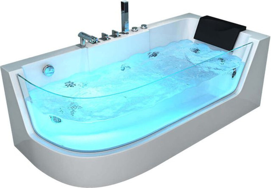 HOME DELUXE Whirlpool Badewanne CARICA Eckwanne in Weiß mit Heizung, Massage und Lichttherapie, B/T/H: 170 x 80 x 59 cm - Bild 2