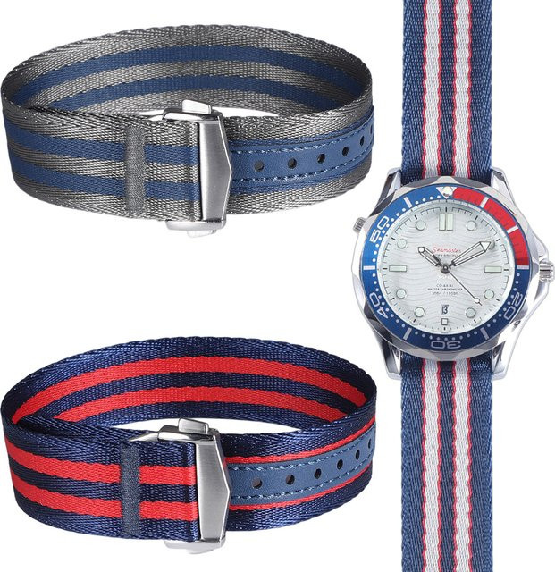 Uhrenarmband Nylon, Faltschließe, 20mm 22mm, Unisex - Bild 1