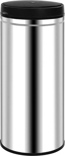 DELUKE Sensor Mülleimer 80L aus Edelstahl in Silber mit Automatik-Bewegungssensor und Klemmring - Bild 1