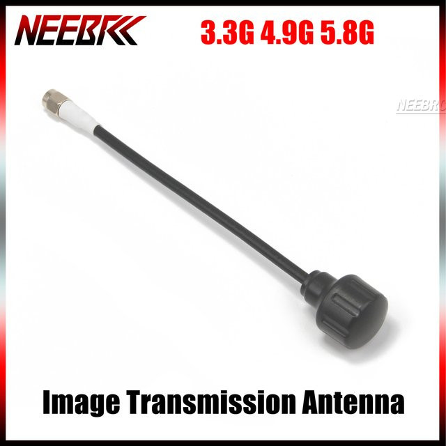 NeebRC Lollipop FPV Bildübertragungsantenne mit 5dBi Verstärkung und SMA Stecker in Schwarz für RC Racing Drones und Long Range Flugzeuge (3,3G 4,9G 5,8G) - Bild 1