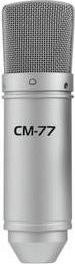 Omnitronic Studiomikrofon MIC CM-77 Kondensatormikrofon in Silber mit Spinne und Klammer, kabelgebunden - Bild 1