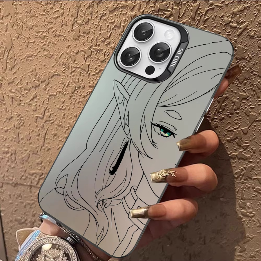 Stoßfeste Handyhülle im Japan Anime Design Frieren für iPhone 11 bis iPhone 16 Pro Max mit matter Oberfläche - Bild 3