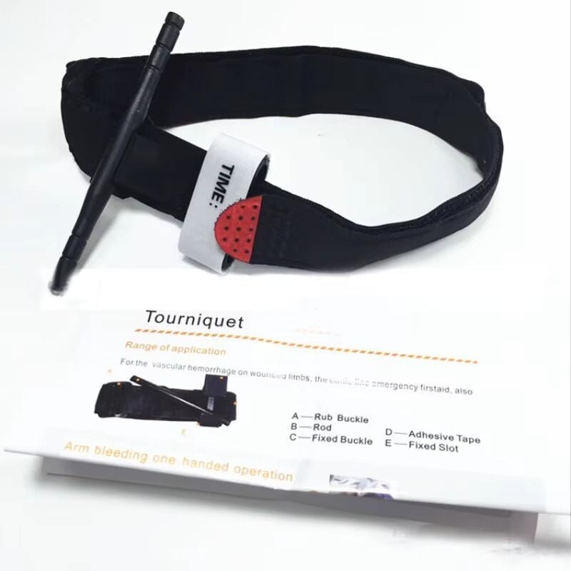 Taktisches Tourniquet für Erste Hilfe mit Metall-Rotationsmechanismus und Schnalle, Schwarz, Länge: 65 cm - Bild 5