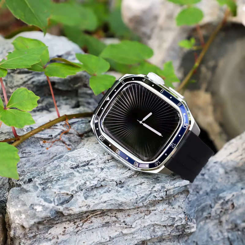 Uhrenarmband Silikon, Metallgehäuse, Apple Watch 10 46 mm, iWatch 46 mm - Bild 3