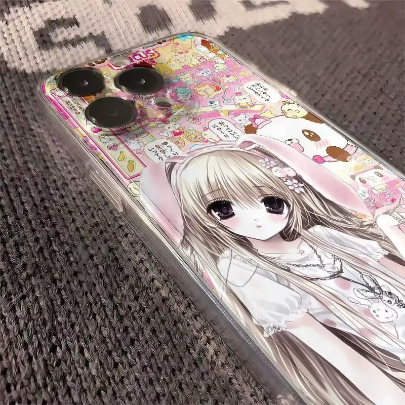 Kawaii Hasenohren Handyhülle für Samsung Galaxy S26 S25 S24 S23 S22 S21 S20 FE Note20 Note10 Plus Ultra Lite Edge 5G aus transparentem TPU - Bild 4