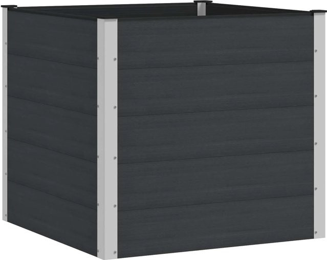 vidaXL Hochbeet aus WPC und Aluminium in Schwarz, B/T/H: 100 x 100 x 91 cm - Bild 1