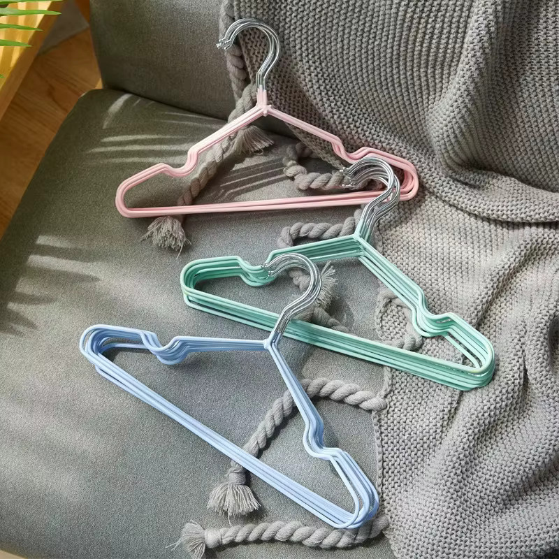 10-teiliges Set rutschfeste Baby-Kleiderbügel von Untior aus beschichtetem Metall in Pink und Multicolour, B/H: 29,5 x 18,5 cm - Bild 2