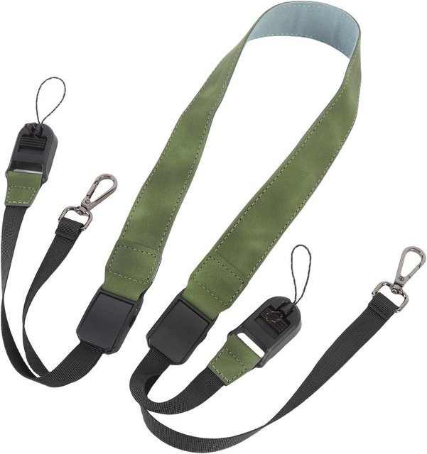 Koogeelife Tragbares Schlüsselband aus PU-Leder mit Dual Head Schnellverschluss als Nackengurt für RC1 RC2 und RC PRO Fernbedienung in Grau - Bild 1