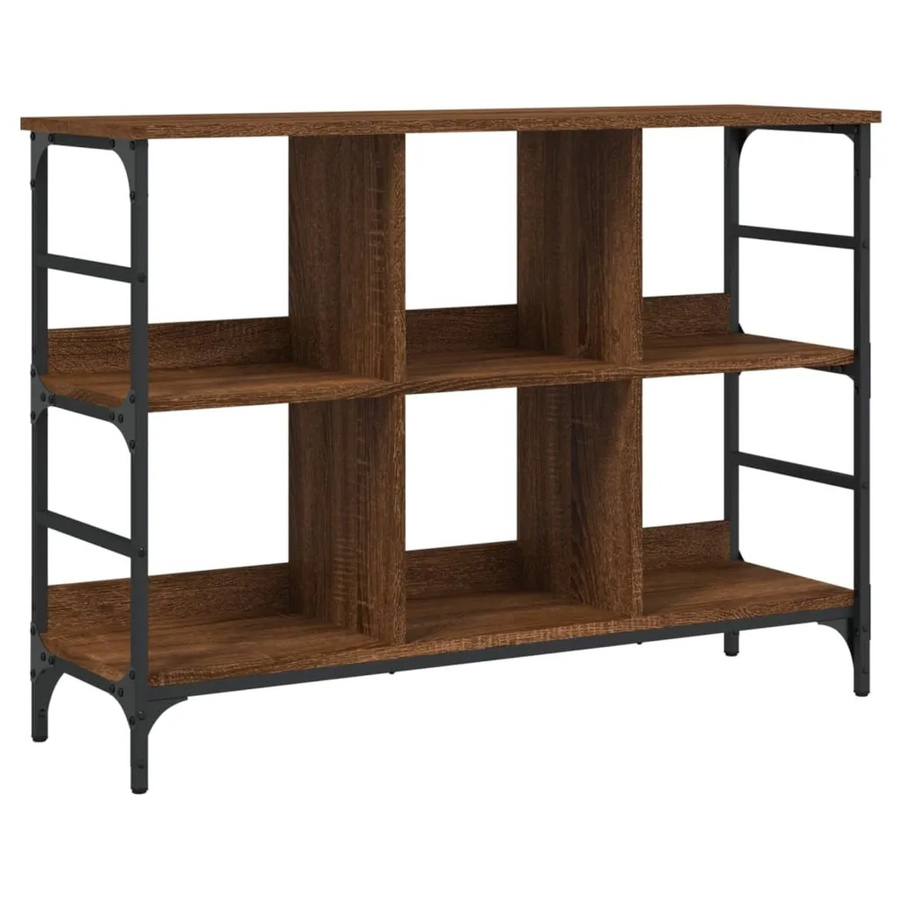 vidaXL Sideboard in Eiche Braun aus Holzwerkstoff und Metall, B/T/H: 102 x 32 x 73,5 cm - Bild 2
