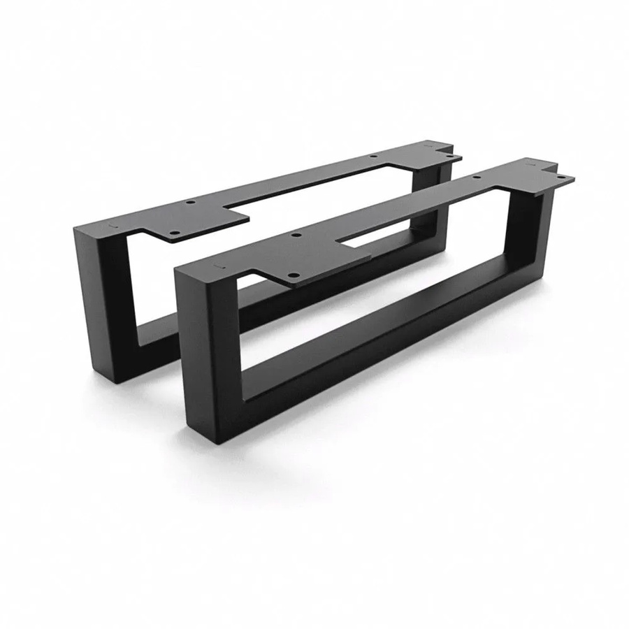 HEVVA Möbelfüße GRAZ 2er Set Schwarz Höhe: 10 cm, Tiefe: 35 cm - Bild 2