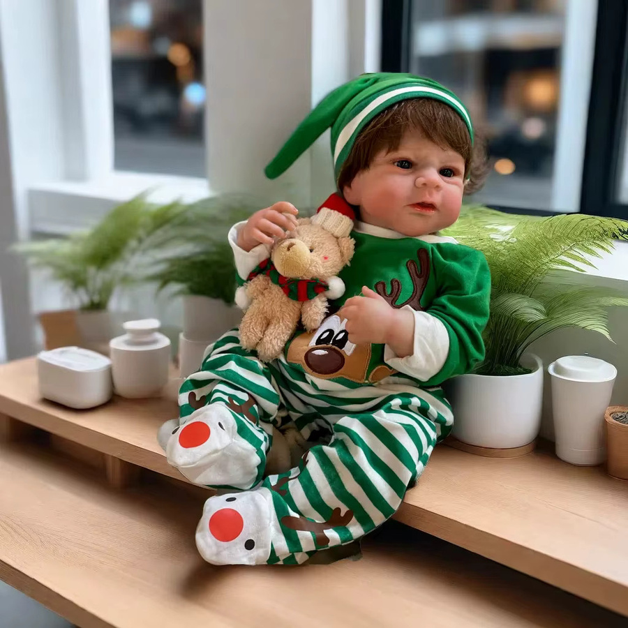 OtardDolls Elijah Bebe Reborn Puppe, wasserdicht, mit verwurzeltem Haar, 50 cm - Bild 3