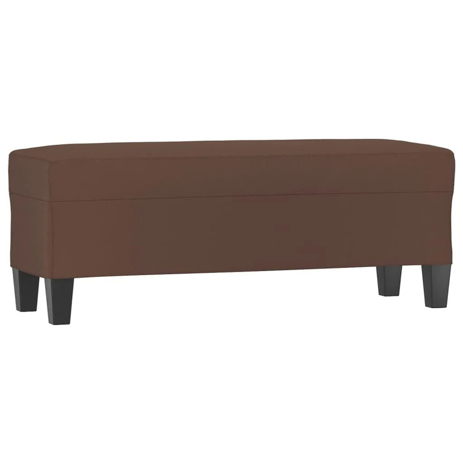 vidaXL Sitzbank aus Kunstleder in Braun, B/T/H: 100 x 35 x 41 cm - Bild 2