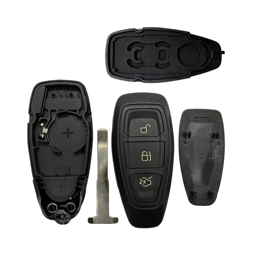 Jingxin Auto-Fernbedienungsschlüssel für Ford Focus Fiesta C-Max Mondeo Ecosport Galaxy Kuga Smart Keyless 2/3 Tasten ID63 + 433 MHz KR55WK48801 in Schwarz - Bild 4
