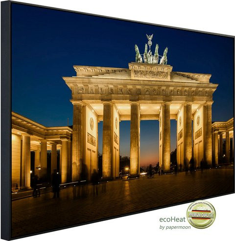 papermoon Infrarotheizung EcoHeat Brandenburger Tor mit Matt-Effekt in Bunt, App-Steuerung und Überhitzungsschutz, B/H/T: 60 x 50 x 50 cm - Bild 1