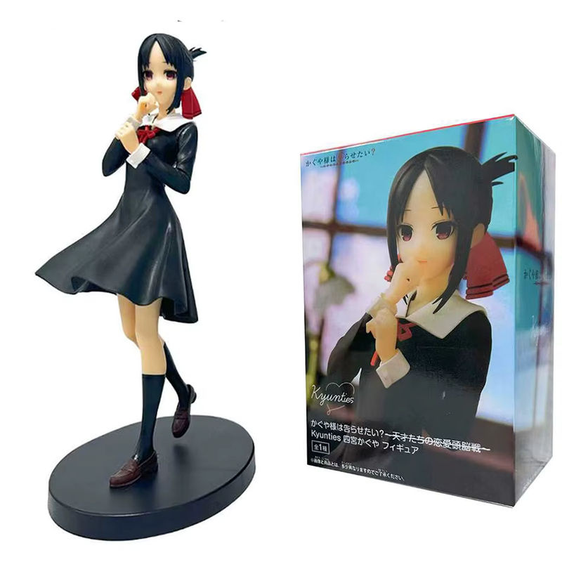 TAKARA TOMY Anime Figur Love is War Fujiwara Chika und Shinomiya Kaguya Sammelmodell in Schwarz, Höhe: 18 cm - Bild 3