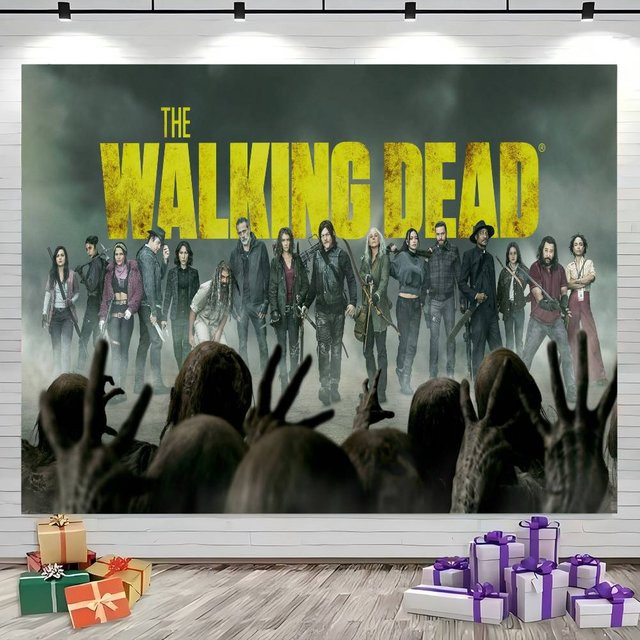 Mesuca Fotohintergrund The Walking Dead Motiv in Multicolour als wasserdichte Studio-Tapete - Bild 1
