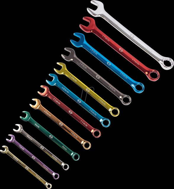 C.K Tools Kombinierter Schraubenschlüsselsatz T4346M12ST, farbcodiert, Multicolor - Bild 2