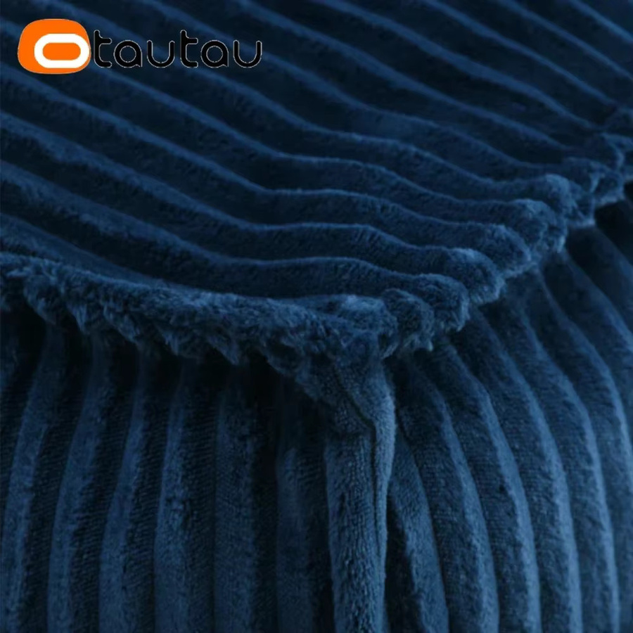 OTAUTAU 1-Sitzer Sitzsackbezug aus dickem Cord in Schwarz oder Blau, Modell SF378 (ohne Füllmaterial) - Bild 4
