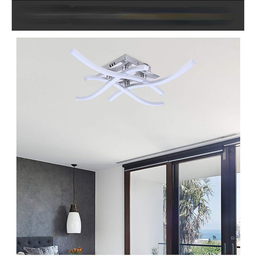 JR-Studio Deckenleuchte Minima in Weiß mit integriertem warmweißem LED-Licht für Wohnzimmer, Esszimmer und Schlafzimmer - Bild 4