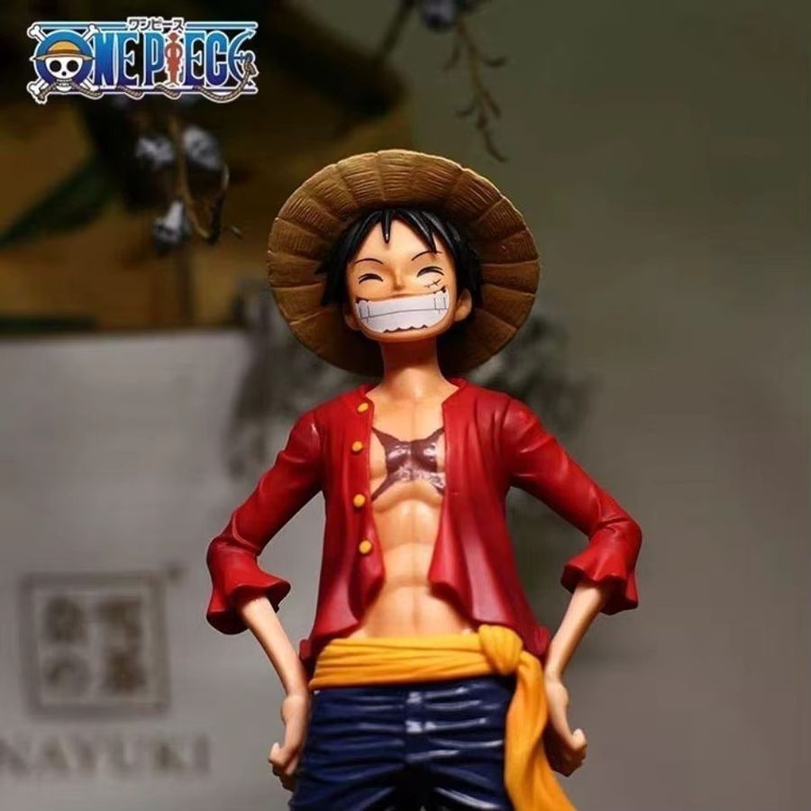 Bandai One Piece Anime Figur Luffy mit wechselbaren Gesichtsausdrücken aus PVC, Multicolor, Höhe: 28 cm - Bild 4