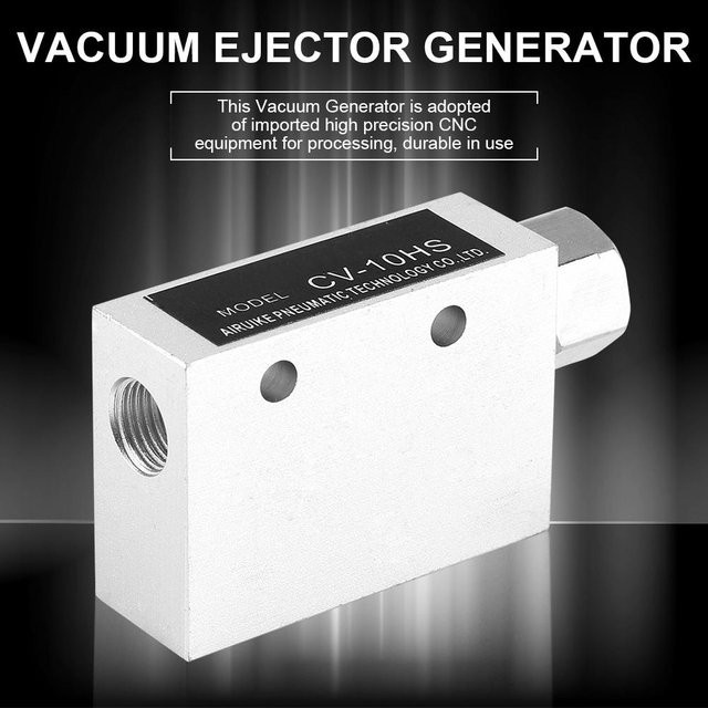 Fishine Vakuum Ejektor Generator CV10HS 18 PT Innengewinde in Silber - Bild 1