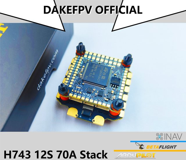 DAKEFPV H743 Flugcontroller Stack mit 70A 4in1 ESC, unterstützt BetaFlight und Ardupilot, 30x30mm für 5-Zoll RC FPV Freestyle Drohnen - Bild 1