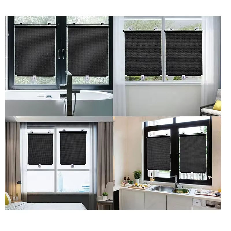 Universal Verdunkelungsrollo mit Saugnapf zur Befestigung, thermisch isolierter Sonnenschutz mit UV-Schutz für Auto und Fenster - Bild 5