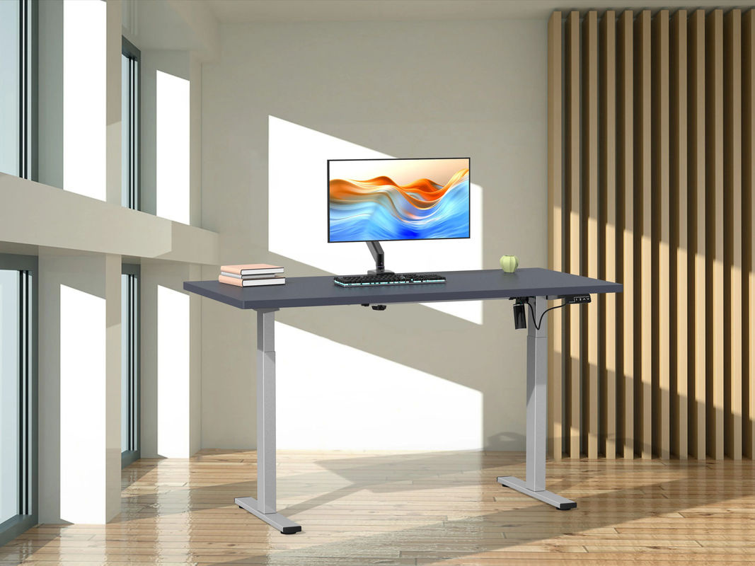 VCM Schreibtisch E-Lona höhenverstellbar mit elektrischem Motor, anthrazit/silber, B/T: 160 x 80 cm - Bild 4