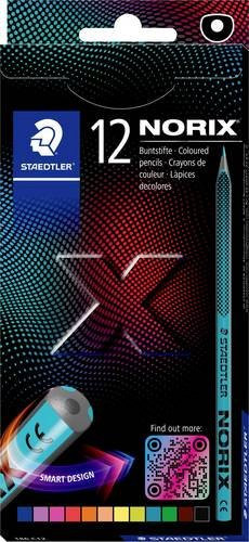 Staedtler Norix Buntstifte farbsortiertes 12er-Set aus Holz mit bruchfesten Minen - Bild 1