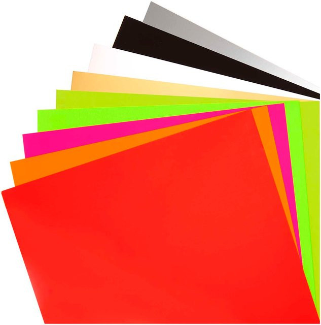 folia Plakatkarton Leuchtrot B: 48 cm, H: 68 cm, 380g/m² - Bild 1