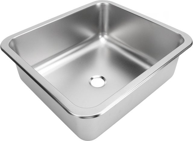 Aimo Edelstahl Wohnmobilspüle in Silber, Rechteckiges Küchenwaschbecken für Wohnwagen, Wohnmobil und Boot, Einbauvariante - Bild 1