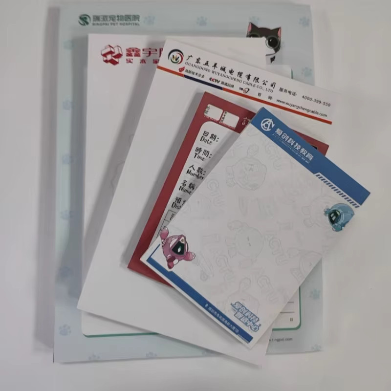 Personalisiertes Notizpapier mit individuellem Briefkopfdruck und Firmenlogo in Weiß, Format A6 - Bild 3