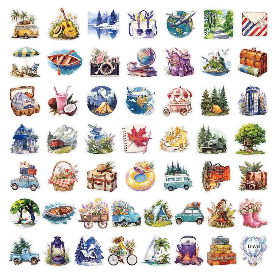 Rspctou Cartoon Aufkleber, transparent, multicolor, 10-teiliges Set - Bild 2