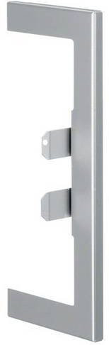 Hager Wandanschlussblende für Elektro-Sockelleisten aus Aluminium in Silber, BR65170WLAN - Bild 1