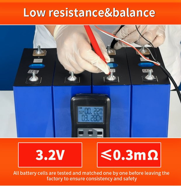 LiFePO4 3,2V 320Ah Lithium-Eisenphosphat Batterie Klasse A für DIY 12V 24V 48V Systeme, prismatische LFP-Zellen in Blau - Bild 1