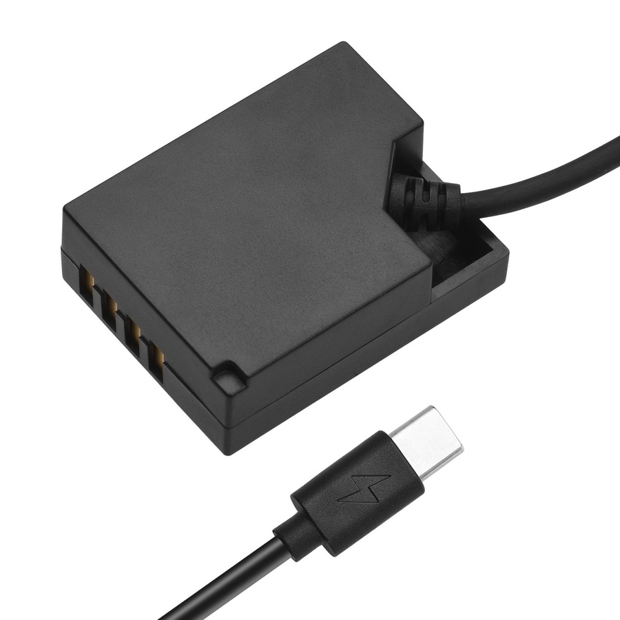 Andoer NP-W126 Dummy-Akku mit USB-C-Adapter, Power Adapter in Schwarz - Bild 3