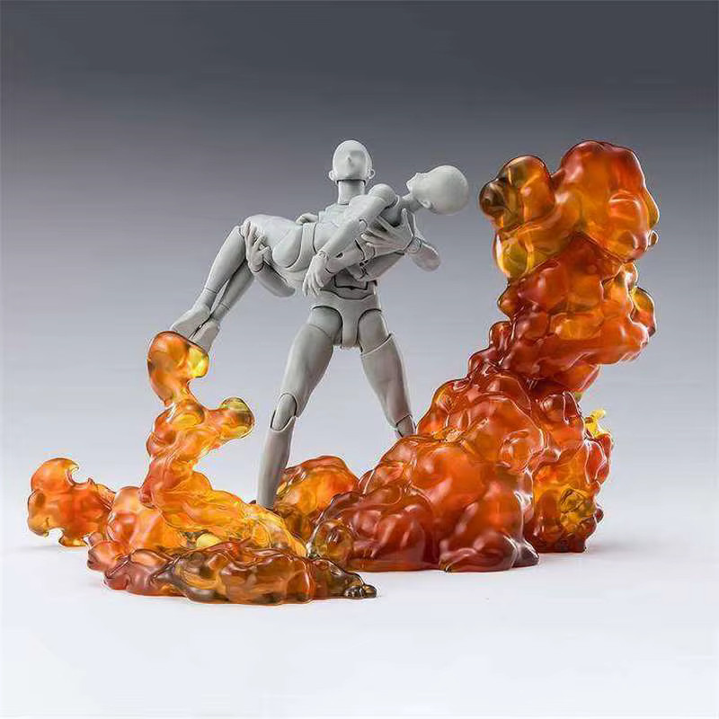 Action-Anime-Figuren-Kollektion Ko-Modell, Rauch-Element, Gelb/Weiß, Zubehör - Bild 2